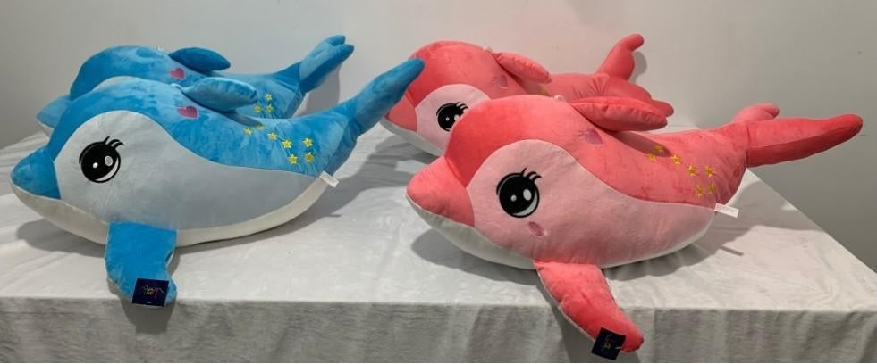 4 Delphin Kuscheltier 95 cm Plüschtiere Sonderposten Großhandel Tombola