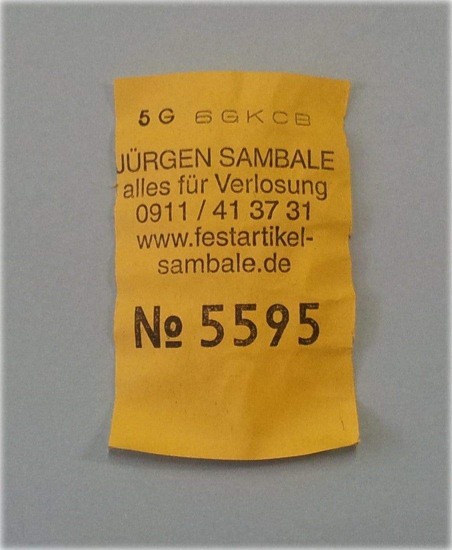 Gelbe Sicherheitslose (Röllchenlose) Gewinnlose Tombola Lose Verein