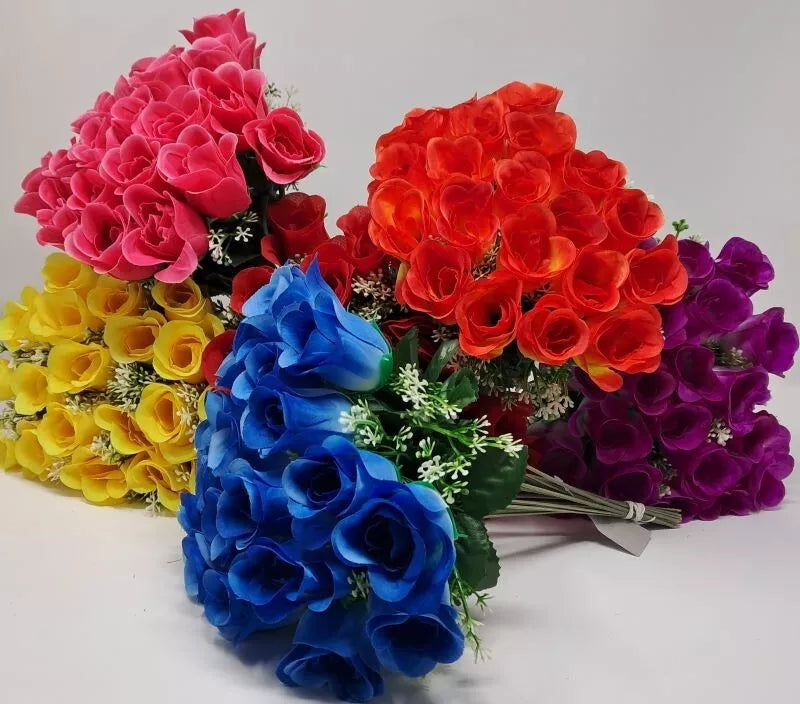 120 x Seiden-Blume 8-Farben OVP Restposten Tombola Schieß Anschauen lohnt!